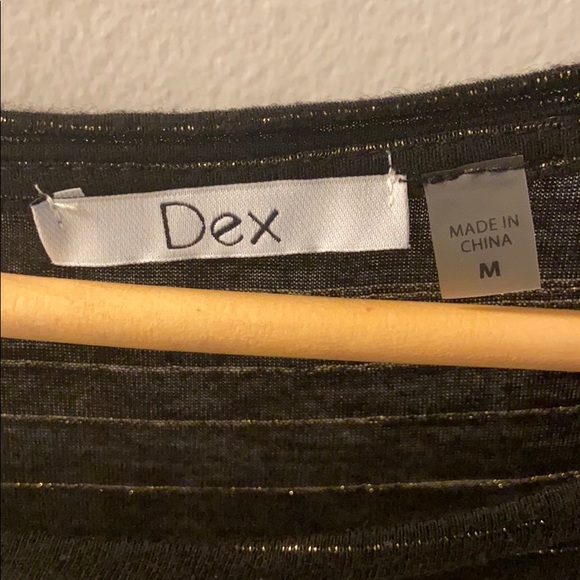 DEX Gold stripe black long sleeve - Picture 2 of 4